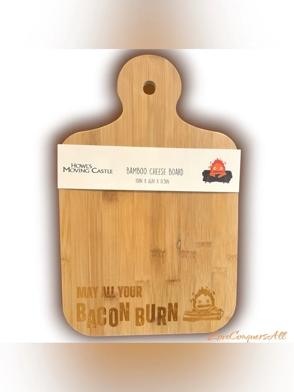 Studio Ghibli Howl's Moving Castle Calcifer Bamboo Cheeseboard